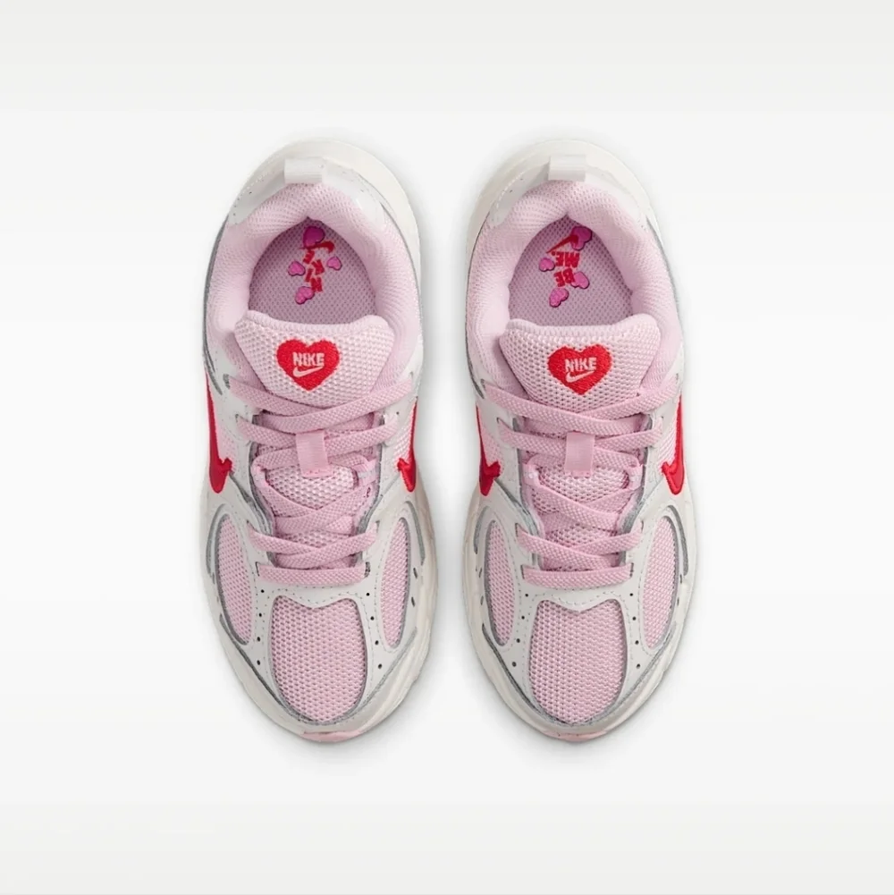 Girls Bling Nike V5 Running Sneakers Customized With Red Swarovski Crystals